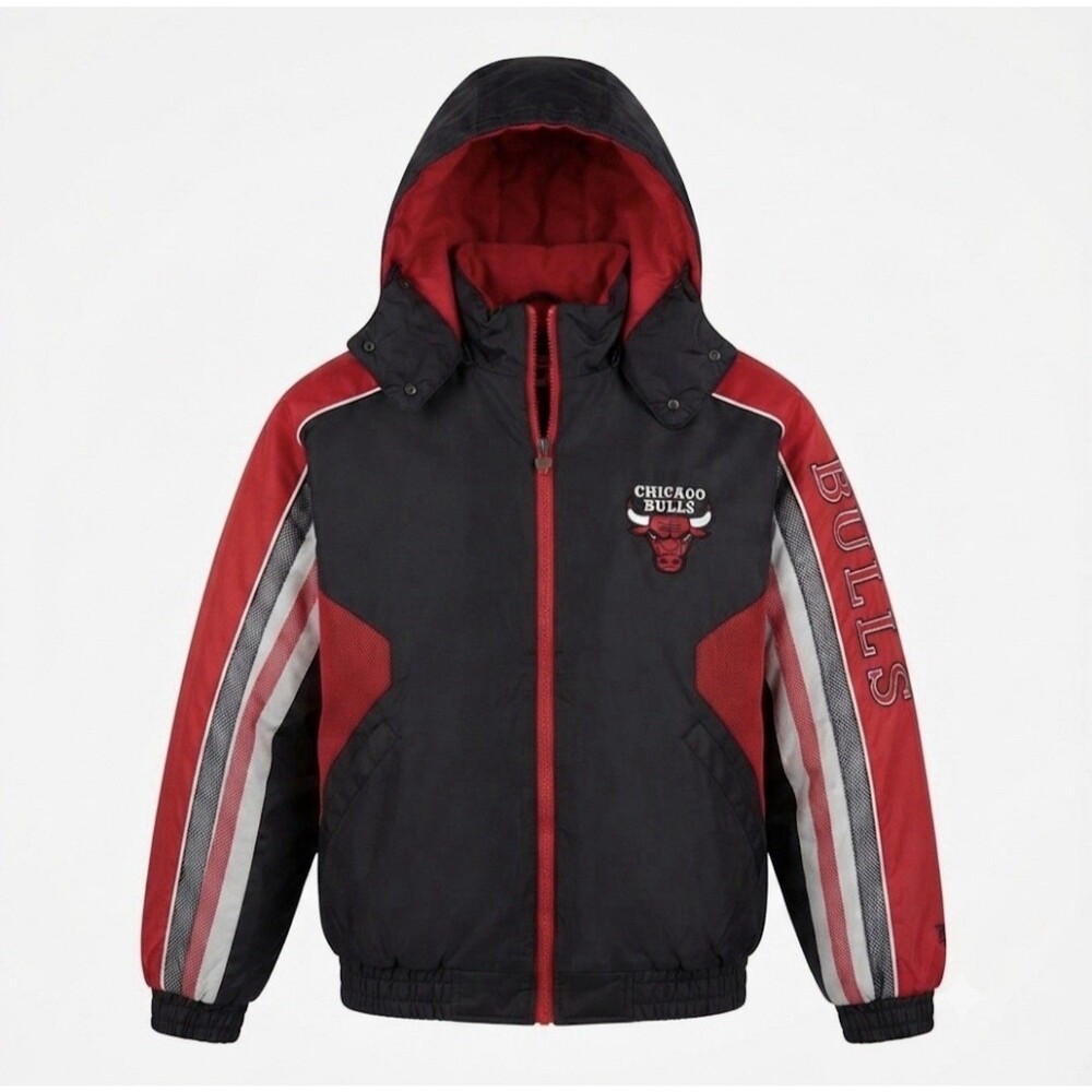 Vtg Pro Player Chicago Bulls Puffer Coat XL Michael Jordan Era Reversible! Mint!